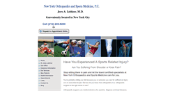 Desktop Screenshot of nyorthosports.com